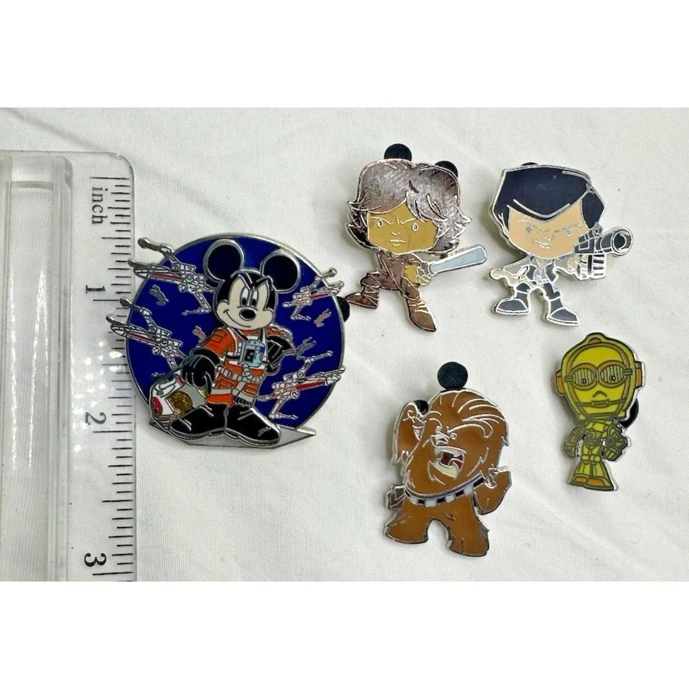 Disney Trading Pins Mickey Star Wars x wing pilot Cuties Set of 5